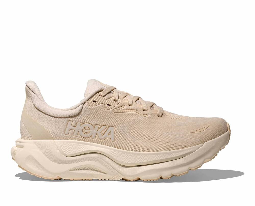 NEW HOKA women's arahi 8 running shoes - wide in birch / alabaster